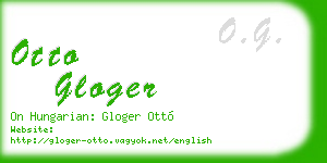 otto gloger business card
